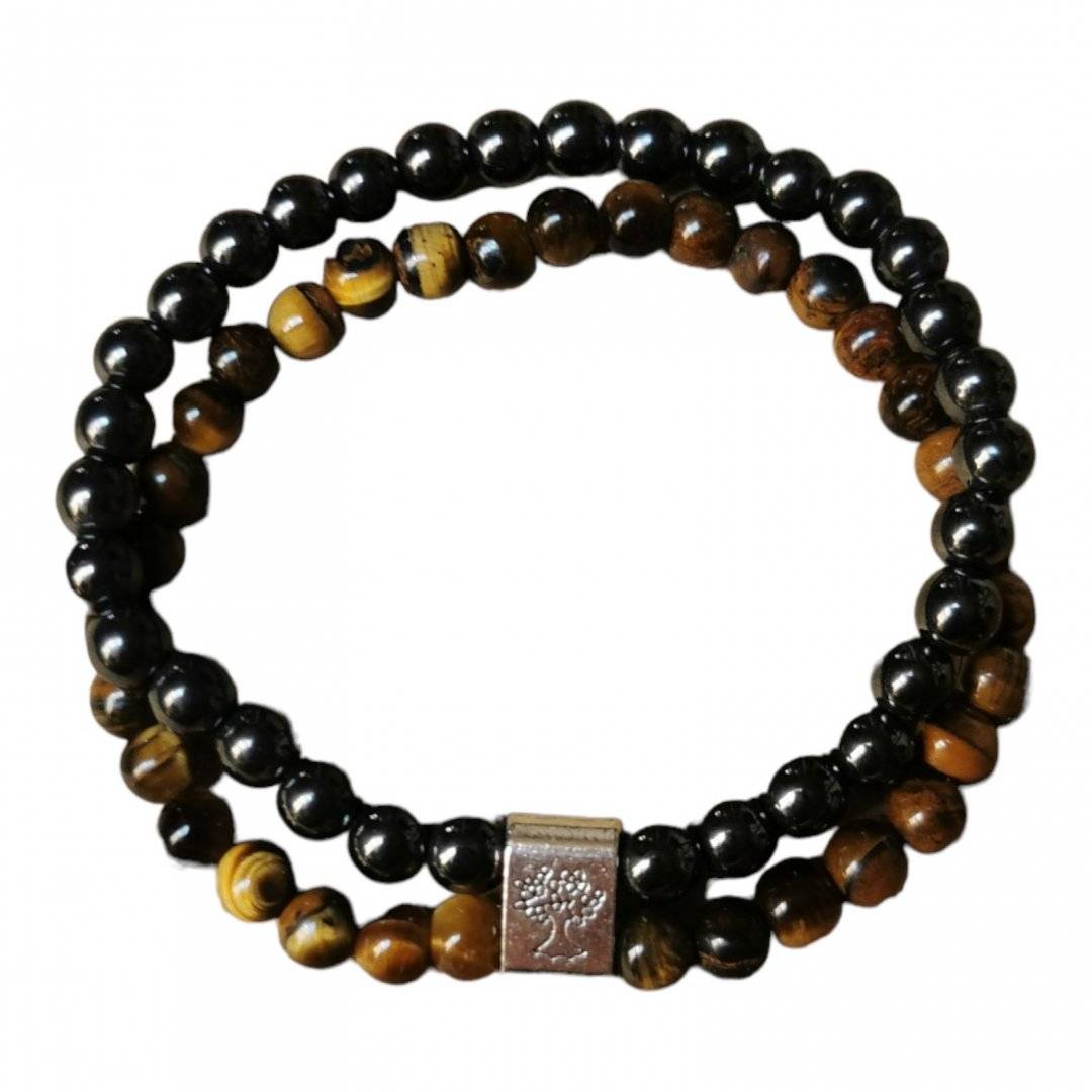 Bratara dubla Ochi de Tigru, magnetica