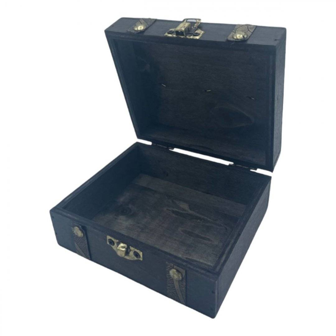 Cutie din lemn pentru ceai 13 cm - Gri