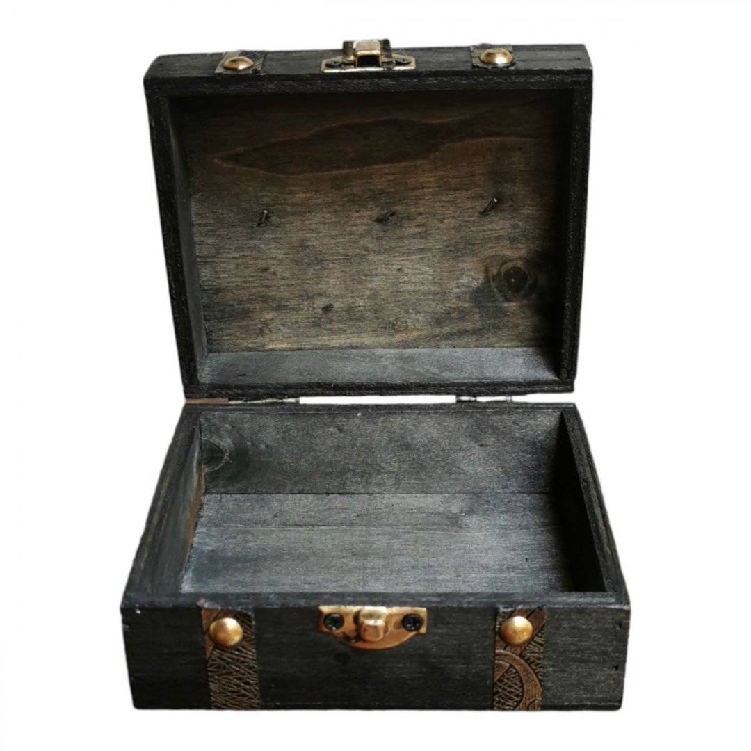 Cutie din lemn pentru ceai 13 cm - Gri