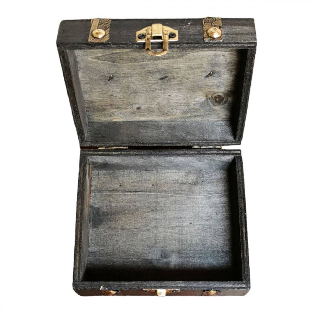 Cutie din lemn pentru ceai 13 cm - Gri