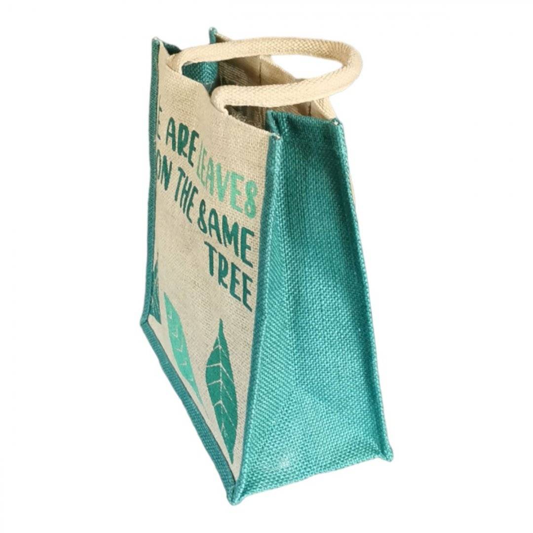 Geanta din iuta ecologica We are leaves - Verde
