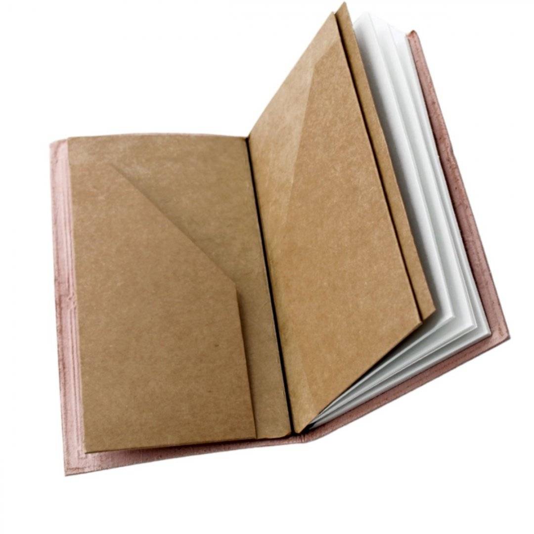 Jurnal handmade din piele, maro, 80 pagini - Familie