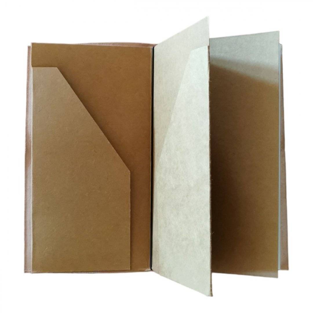 Jurnal handmade din piele, maro, 80 pagini - Familie