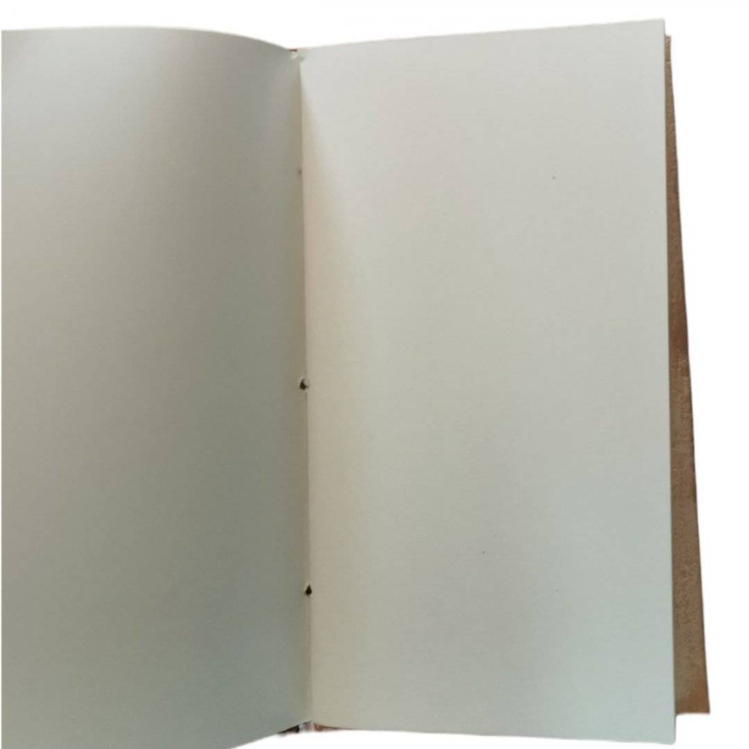 Jurnal handmade din piele, maro, 80 pagini - Familie