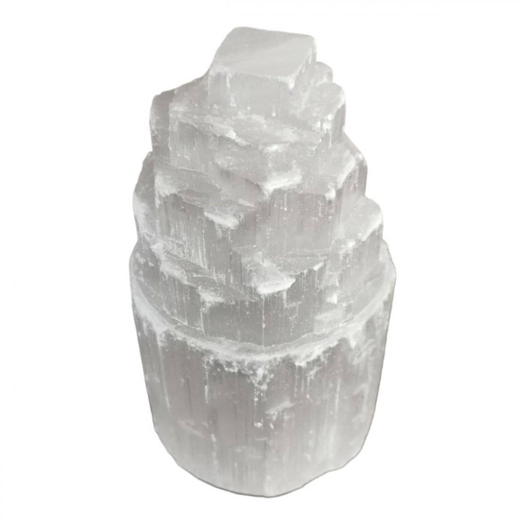 Lampa din selenit natural, 15 cm