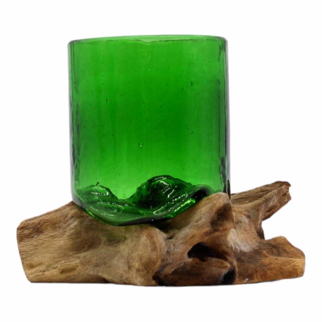 Pahar pe suport din lemn masiv