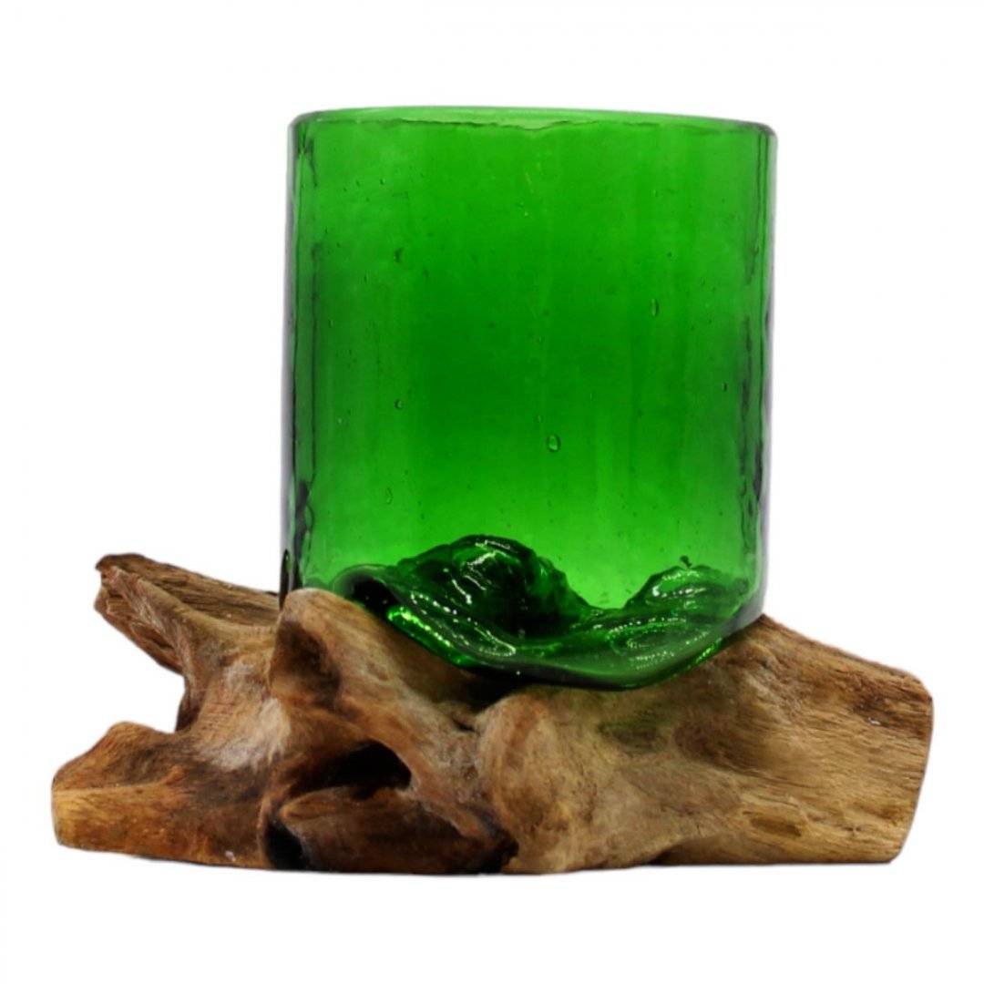 Pahar pe suport din lemn masiv