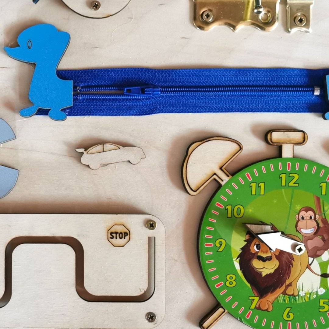 Placa Senzoriala Montessori, 50 x 38 cm - Baieti