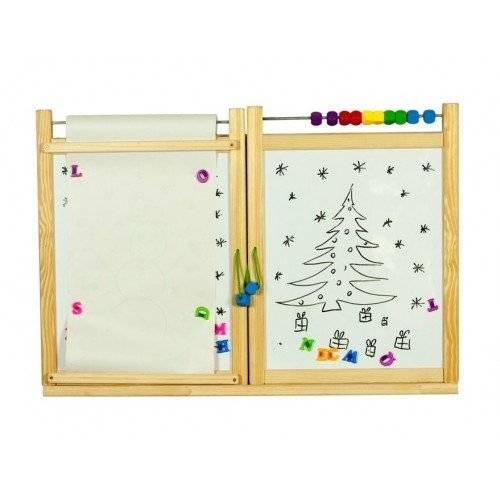 Prima mea tabla scolara 2 in 1, cu accesorii, pentru copii