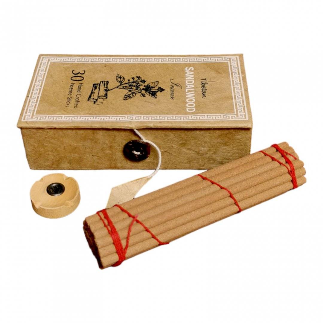 Set Tibetan 30 de betisoare tamaie si suport - Lemn de Santal