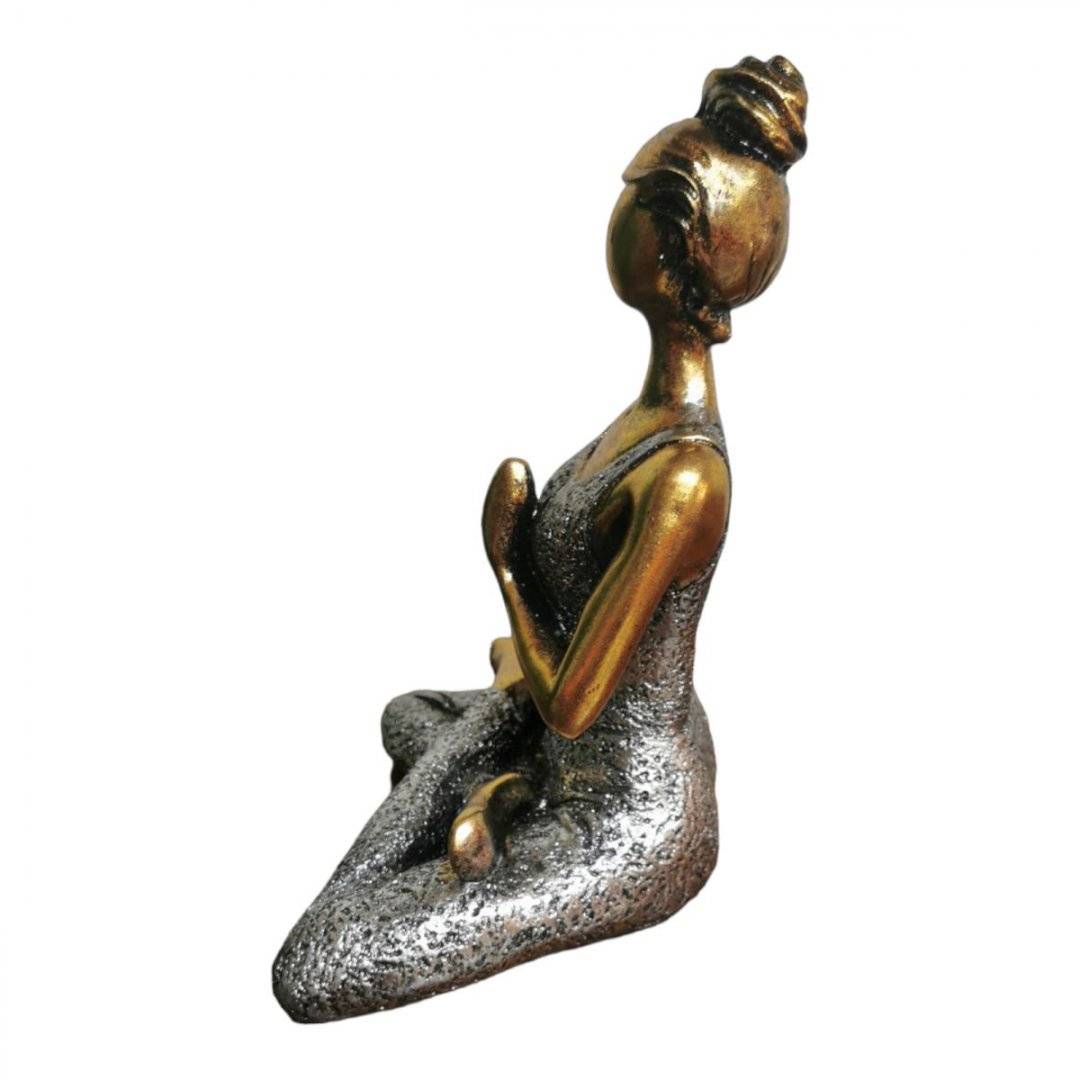 Statueta Yoga argintie - 24 cm