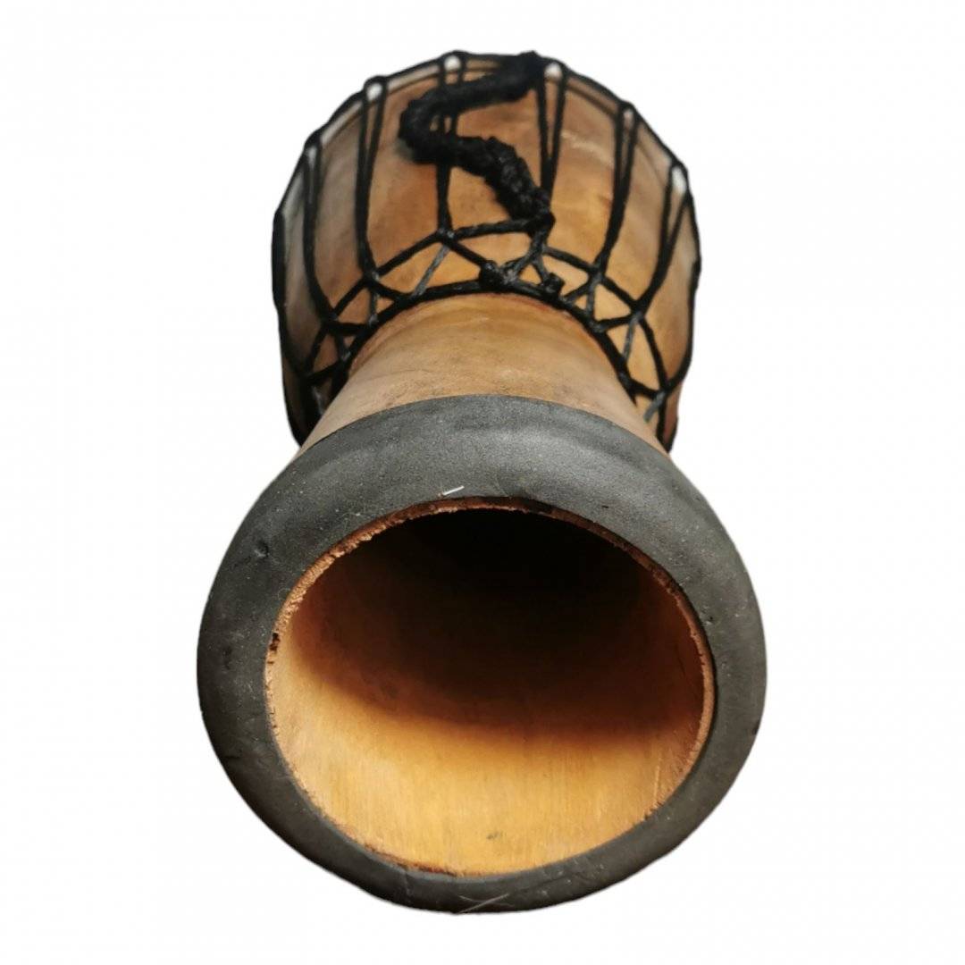 Toba Djembe din lemn si piele 25 cm, pictata manual